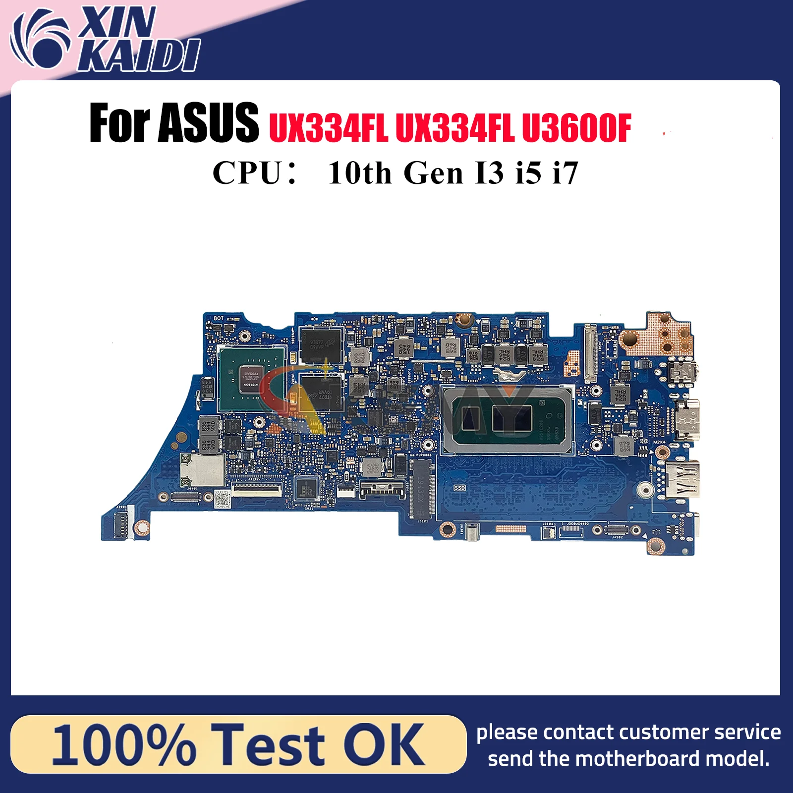 UX334FL Laptop Motherboard For ASUS ZenBook UX334F U4600F U3600F UX334FL UX463FL Mainboard With 10th Gen I3 i5 i7 100% tests OK
UX334FL Laptop Motherboard For ASUS ZenBook UX334F U4600F U3600F UX334FL UX463FL Mainboard With 10th Gen I3 i5 i7 100% tests OK