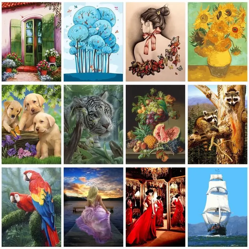 CHENISTORY Painting By Number Animal Landscape Modern DIY Frame Handpainted Canvas Coloring By Numbers For Home Decor
CHENISTORY Painting By Number Animal Landscape Modern DIY Frame Handpainted Canvas Coloring By Numbers For Home Decor