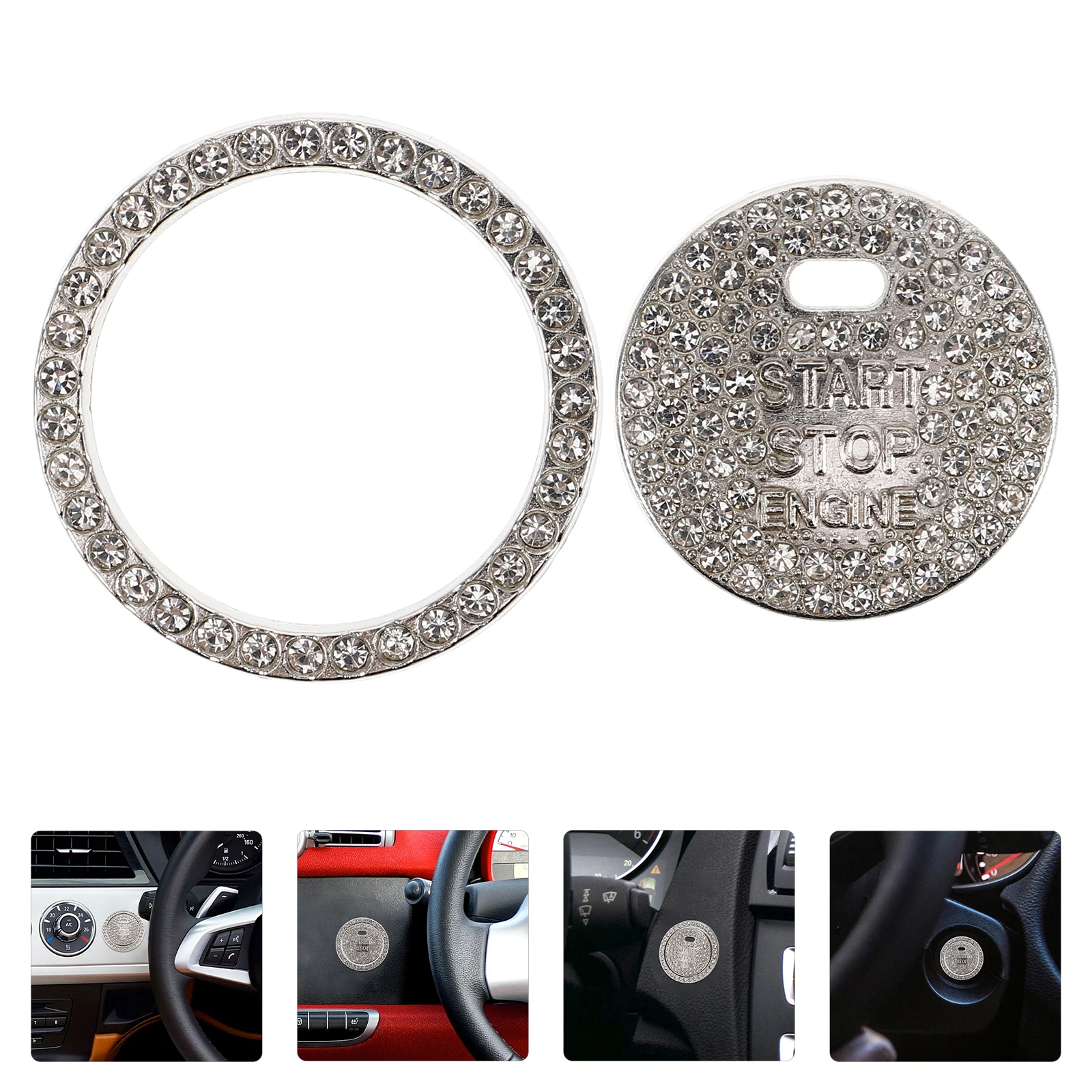 Delicate Rhinestone Car Engine Start Stop Button Cover Push To Start Decorative Ring Bling Ignition Switch Protective Cover For
Delicate Rhinestone Car Engine Start Stop Button Cover Push To Start Decorative Ring Bling Ignition Switch Protective Cover For
