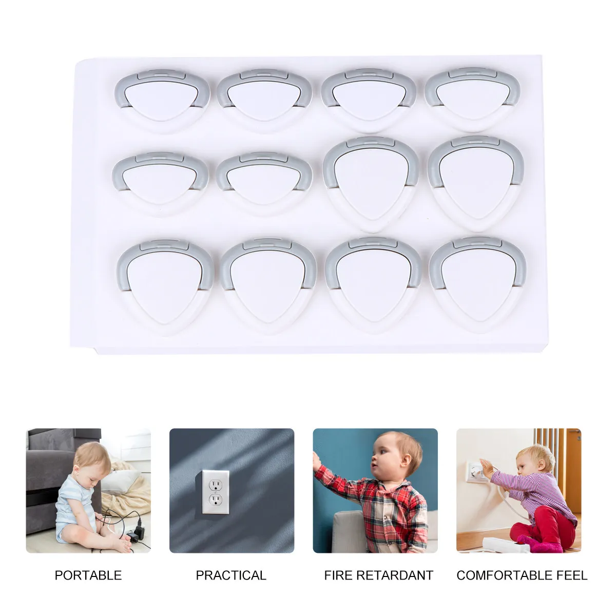 12Pcs Durable Socket Protective Cover Baby Safety Outlet Plug Cover Tight Fit Shock Proof Plug Socket Covers Outlet Covers
12Pcs Durable Socket Protective Cover Baby Safety Outlet Plug Cover Tight Fit Shock Proof Plug Socket Covers Outlet Covers