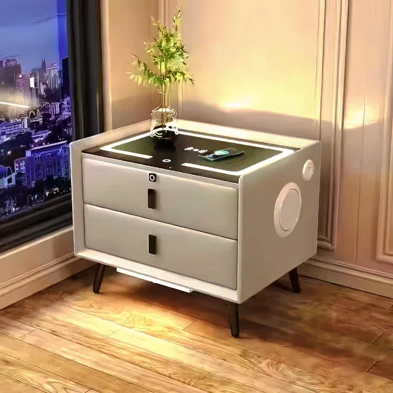 Internet Celebrity Smart Bedside Table Wireless Charging Simple Pine Double Drawer Bluetooth Storage Home Cabinet with Light
Internet Celebrity Smart Bedside Table Wireless Charging Simple Pine Double Drawer Bluetooth Storage Home Cabinet with Light