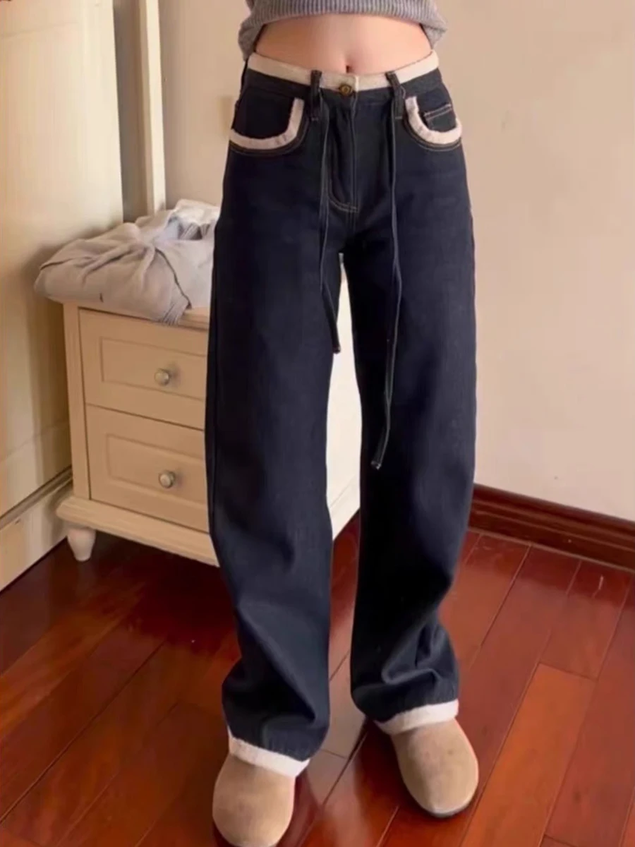 Джинсы женские зимние больших размеров, с подкладкой, широкие, с высокой талией, прямого кроя, облегающие, свободные
Джинсы женские зимние больших размеров, с подкладкой, широкие, с высокой талией, прямого кроя, облегающие, свободные