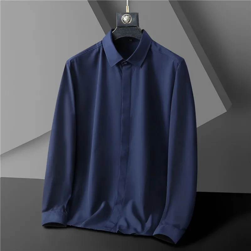 Size Plus Men Business Solid Color Long Sleeve Shirt Classic Style Stretch Fabrics Casual Office Black White Dark Blue
Size Plus Men Business Solid Color Long Sleeve Shirt Classic Style Stretch Fabrics Casual Office Black White Dark Blue