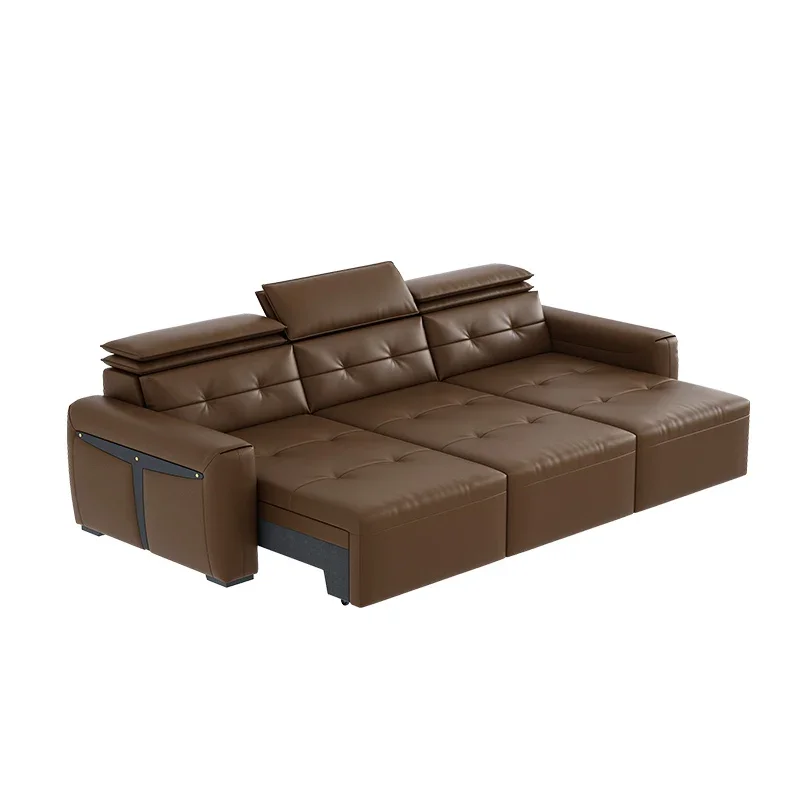 A48 minimalist dual-purpose retractable lying flat sleeping first layer cowhide intelligent electric function leather sofa bed
A48 minimalist dual-purpose retractable lying flat sleeping first layer cowhide intelligent electric function leather sofa bed