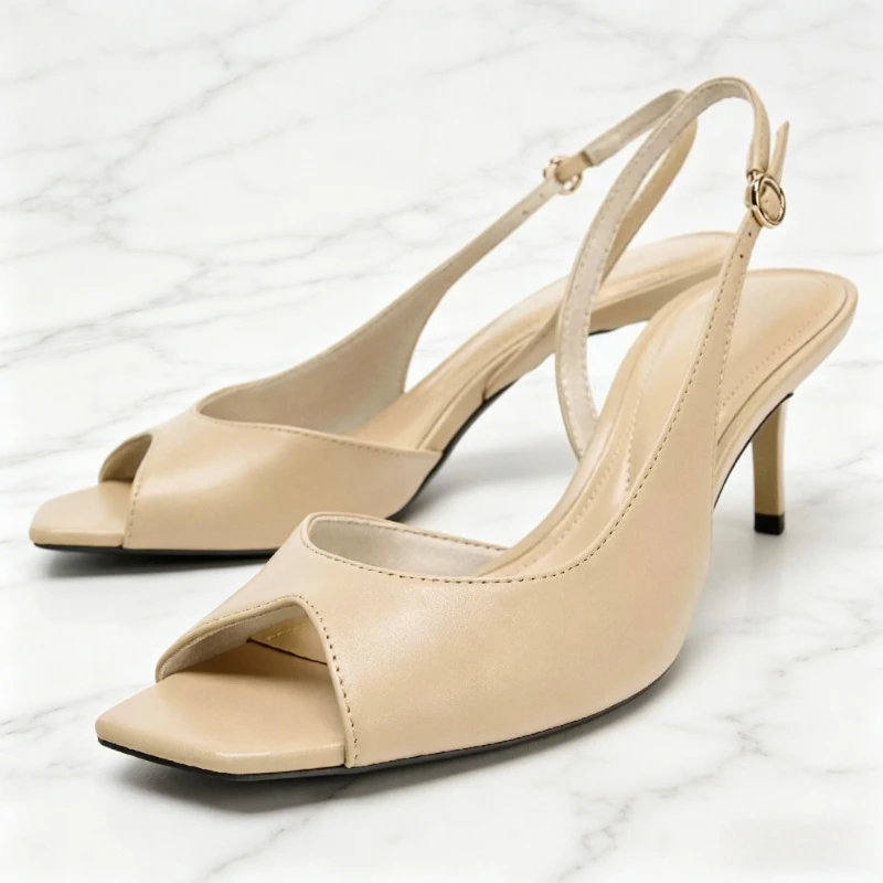Novelty Asymmetric Top Heeled Sandals Women Fashion Square-toe Adjustable Buckle Slingback Heels Elegant Commuting Office Shoes
Novelty Asymmetric Top Heeled Sandals Women Fashion Square-toe Adjustable Buckle Slingback Heels Elegant Commuting Office Shoes