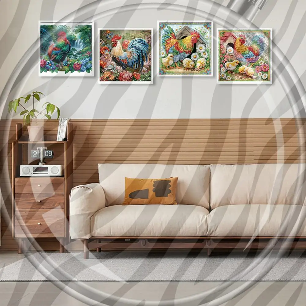 4Pcs 5D DIY Partial Special Shaped Drill Diamond Painting Chicken Decor 30x30cm
4Pcs 5D DIY Partial Special Shaped Drill Diamond Painting Chicken Decor 30x30cm