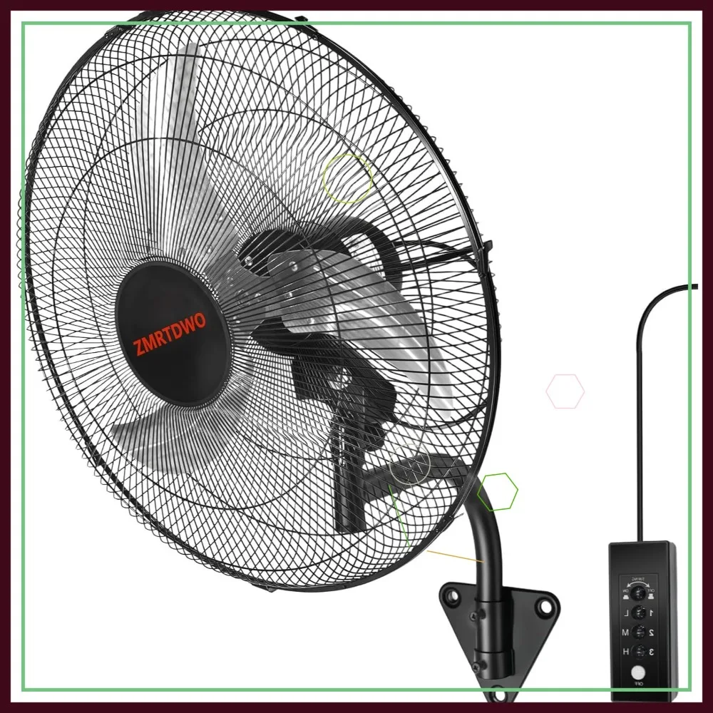 18 Inch Oscillating Wall Mount Fan, 3 Speed High Velocity, 90° Oscillation & Tilt, Cooling for Home Office Workshop
18 Inch Oscillating Wall Mount Fan, 3 Speed High Velocity, 90° Oscillation & Tilt, Cooling for Home Office Workshop