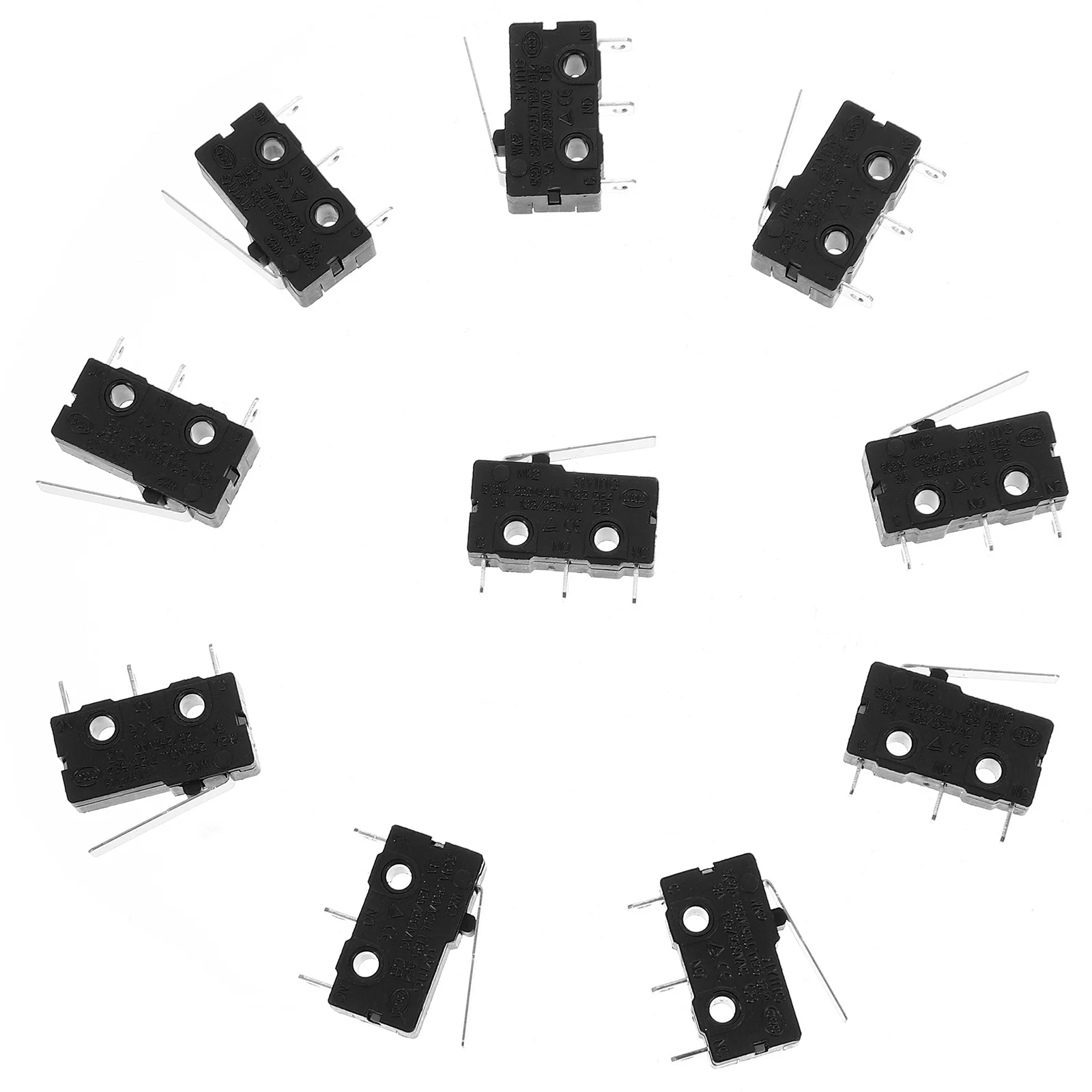 10pcs Ac 125V 5A Spdt 1No 1Nc Short Straight Micro Switch Mini On Switch Momentary Actuator Plastic Metal 
10pcs Ac 125V 5A Spdt 1No 1Nc Short Straight Micro Switch Mini On Switch Momentary Actuator Plastic Metal
