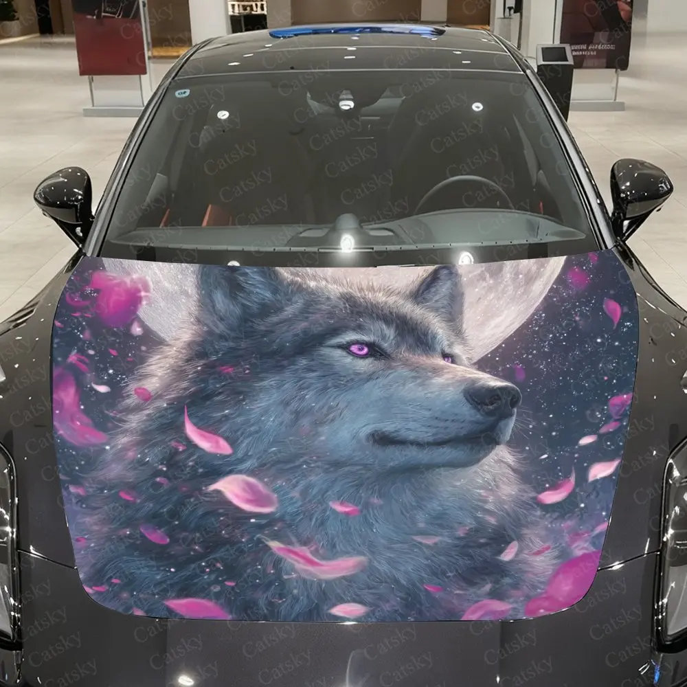 Night Moon Petal Wolf Car Hood Sticker, PVC Waterproof Self-adhesive Scratch Resistant Car Decoration, Specifically Designed For
Night Moon Petal Wolf Car Hood Sticker, PVC Waterproof Self-adhesive Scratch Resistant Car Decoration, Specifically Designed For
