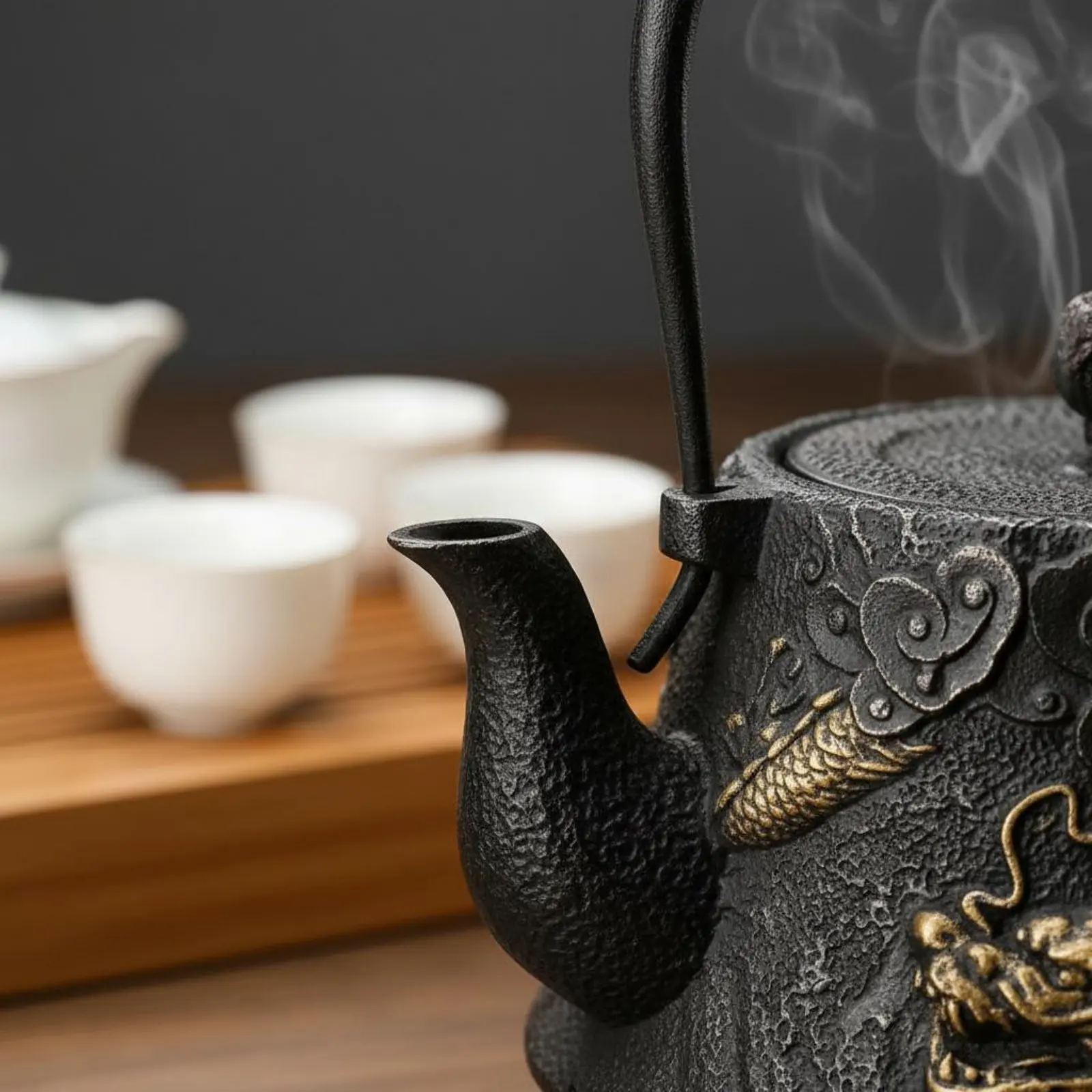 Gold Dragon Tea Kettle Heat Retention Dragon Relief Teapot Embossed Iron Kettle Even Heating Cast Iron Teapot Rust Resistant
Gold Dragon Tea Kettle Heat Retention Dragon Relief Teapot Embossed Iron Kettle Even Heating Cast Iron Teapot Rust Resistant