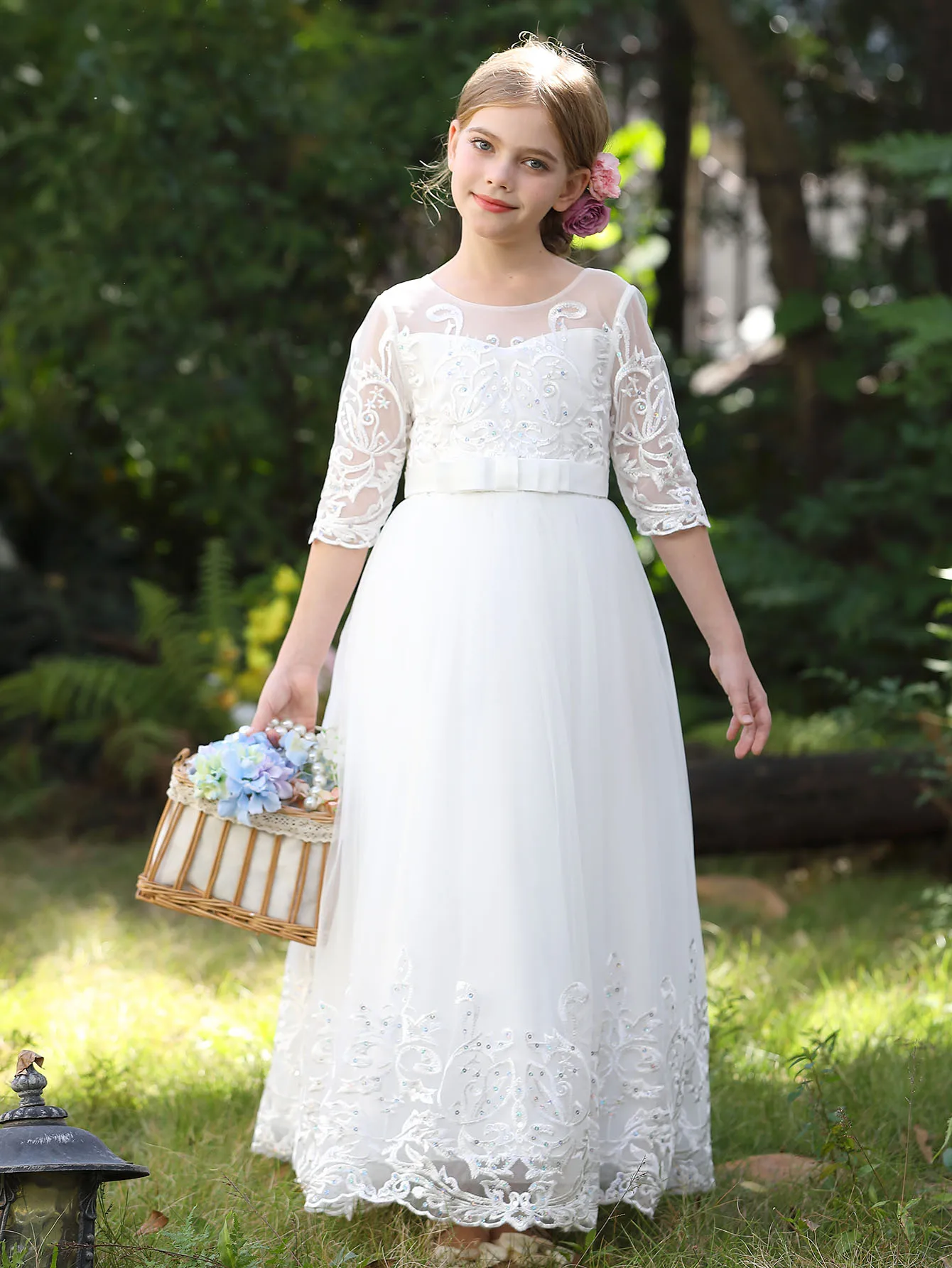 Summer Flower Girl Dresses For Weddings Bridesmaid White Dress For Elegant Girl Evening Princess Christening Formal 4 to 12 Year
Summer Flower Girl Dresses For Weddings Bridesmaid White Dress For Elegant Girl Evening Princess Christening Formal 4 to 12 Year