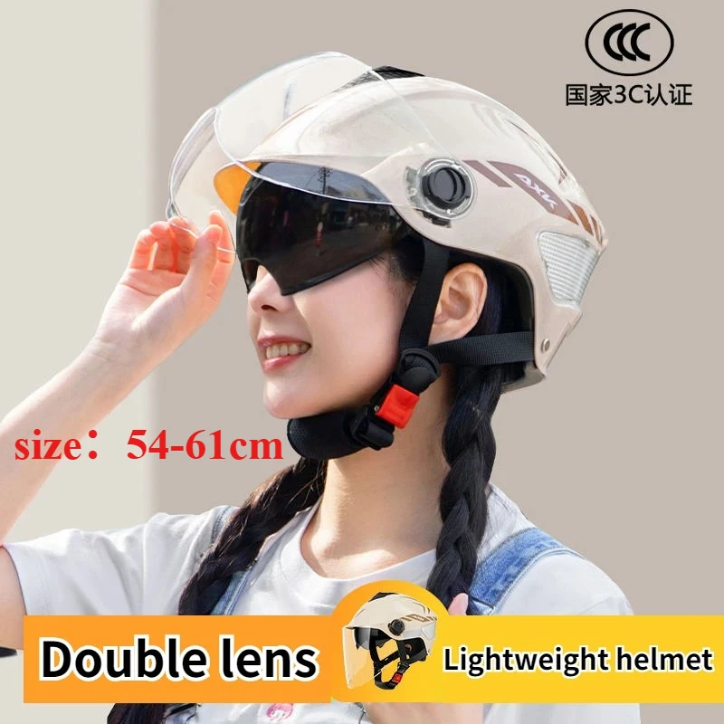 Summer Cycling Helmet With Goggles Lens Ear Protection Reflective Sticker Bicycle Helmets MTB Road E-Bike Bike Helmet For Adult
Summer Cycling Helmet With Goggles Lens Ear Protection Reflective Sticker Bicycle Helmets MTB Road E-Bike Bike Helmet For Adult