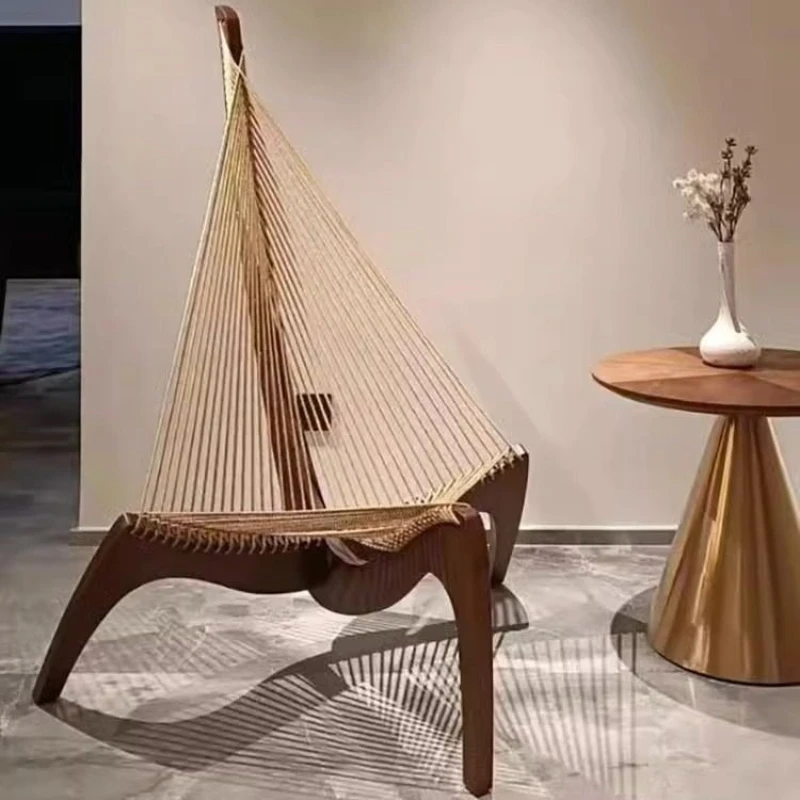Nordic solid wood sailing seat art creative harp hotel leisure lounge chair sofa chair
Nordic solid wood sailing seat art creative harp hotel leisure lounge chair sofa chair