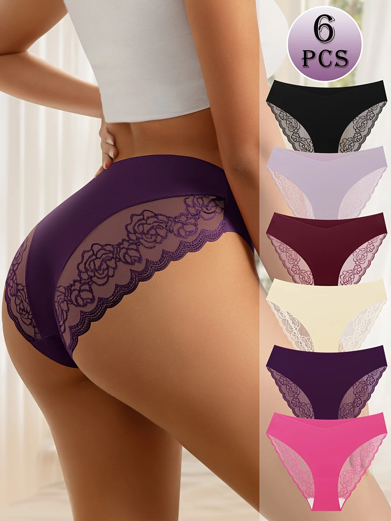 6-Pack Women's Plus Size Lingerie Underwear Bottom Panties Traceless Girl Bikini for Women Sexy Underwear
6-Pack Women's Plus Size Lingerie Underwear Bottom Panties Traceless Girl Bikini for Women Sexy Underwear