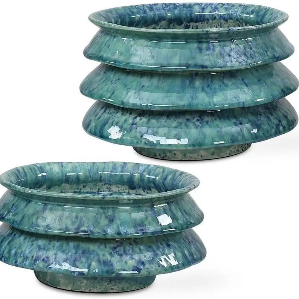 Set of 2 Zigzag Pattern Bowls, 6.5 Tall & 10 Wide, Utmost 18147
Set of 2 Zigzag Pattern Bowls, 6.5 Tall & 10 Wide, Utmost 18147