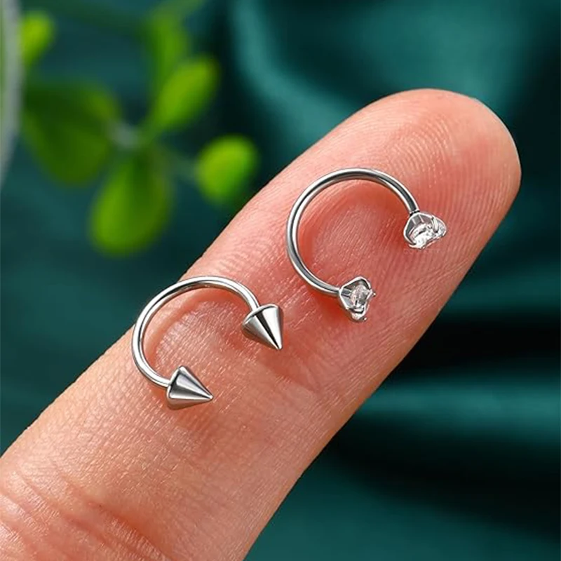 G23 Titanium Internal Thread Horseshoe Nose Ring 16G CZ Septum Rings for Cartilage Tragus Eyebrow Jewelry for Piercing
G23 Titanium Internal Thread Horseshoe Nose Ring 16G CZ Septum Rings for Cartilage Tragus Eyebrow Jewelry for Piercing