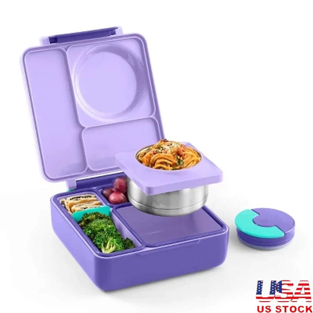 Insulated Bento Lunch Box with Leakproof Thermos Food Jar 3 Compartments Double Walled Air Insulated Kids Meals
Insulated Bento Lunch Box with Leakproof Thermos Food Jar 3 Compartments Double Walled Air Insulated Kids Meals