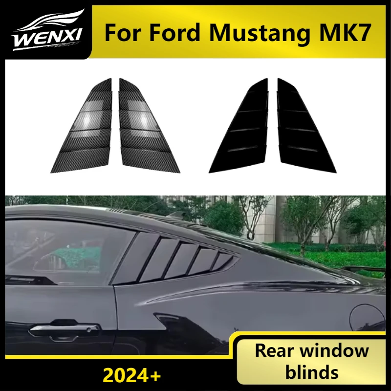 Rear Side Window Louver Shutter Cover For Ford Mustang MK7 2024+ S650 Gloss Black ABS No Drill 3M Tape GT EcoBoost Dark Horse
Rear Side Window Louver Shutter Cover For Ford Mustang MK7 2024+ S650 Gloss Black ABS No Drill 3M Tape GT EcoBoost Dark Horse