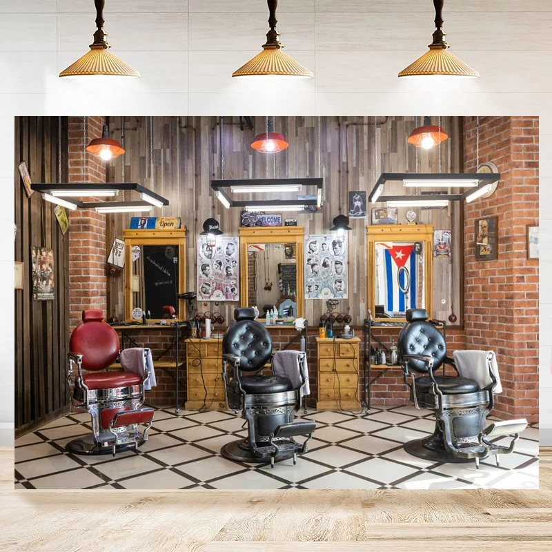 Photography Backdrop For Hair Salon Hairstylist Haircut Chair Mirror Barbershop Background Vintage Barber Shop Theme Party Decor
Photography Backdrop For Hair Salon Hairstylist Haircut Chair Mirror Barbershop Background Vintage Barber Shop Theme Party Decor
