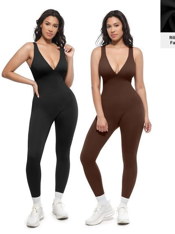 Spring Women's Clothing High Stretch Sleeveless V Neck Slim Bodysuit Long Jumpsuit For Woman Polyester Thin High Waist Backless
Spring Women's Clothing High Stretch Sleeveless V Neck Slim Bodysuit Long Jumpsuit For Woman Polyester Thin High Waist Backless