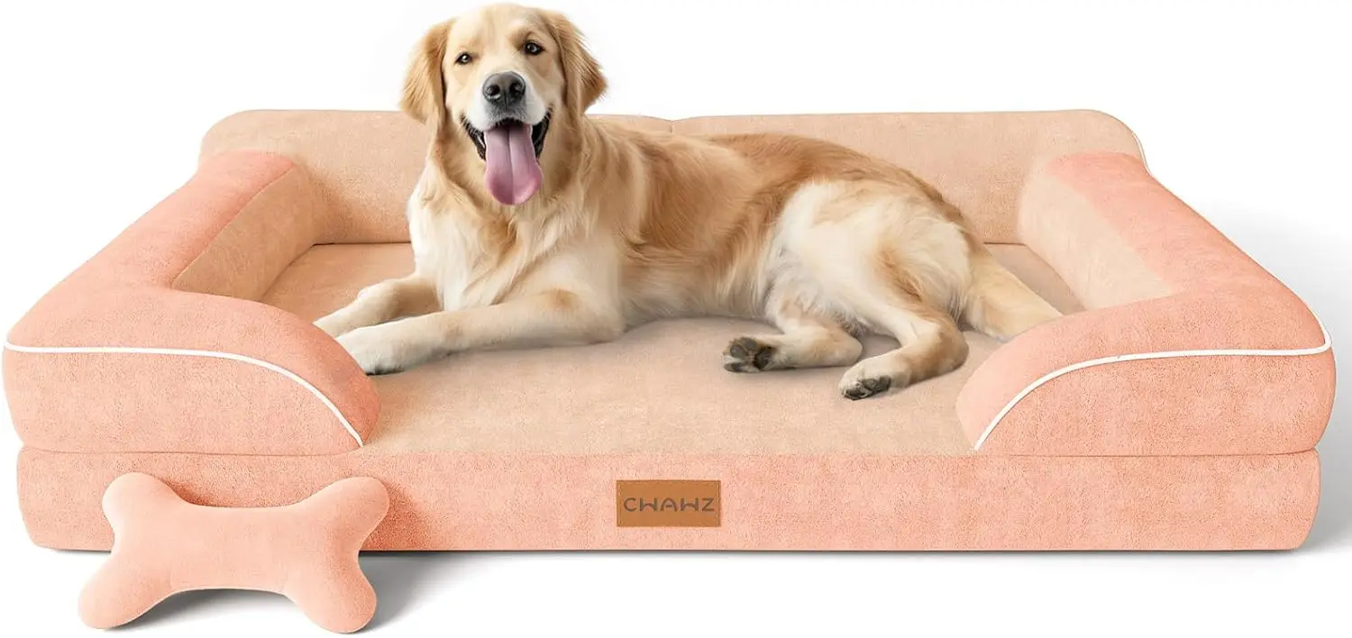 Orthopedic Dog Bed with Cooling Gel Memory Foam, Waterproof XL Pet Bed, Washable Cover, 42" Pet Sofa Couch, Peach Pink
Orthopedic Dog Bed with Cooling Gel Memory Foam, Waterproof XL Pet Bed, Washable Cover, 42" Pet Sofa Couch, Peach Pink