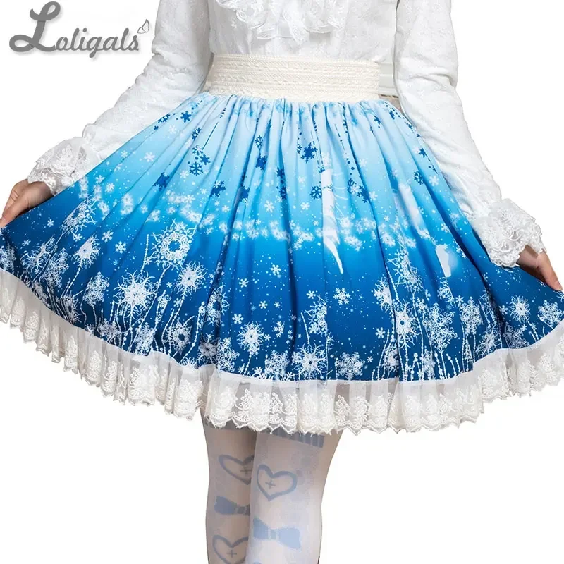 Sweet A-line Pleated Snowflake and Flower Printed Short Skirt for Summer Cute Mori Girl Skirt
Sweet A-line Pleated Snowflake and Flower Printed Short Skirt for Summer Cute Mori Girl Skirt