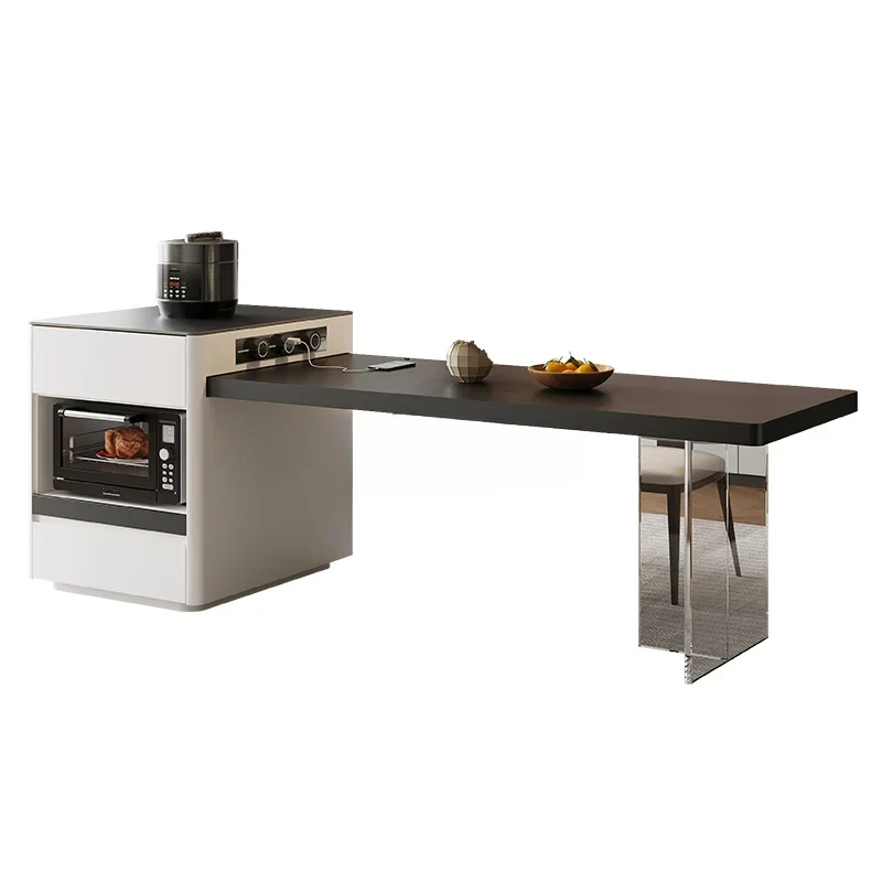Rock slab island dining table integrated household retractable modern small apartment acrylic
Rock slab island dining table integrated household retractable modern small apartment acrylic