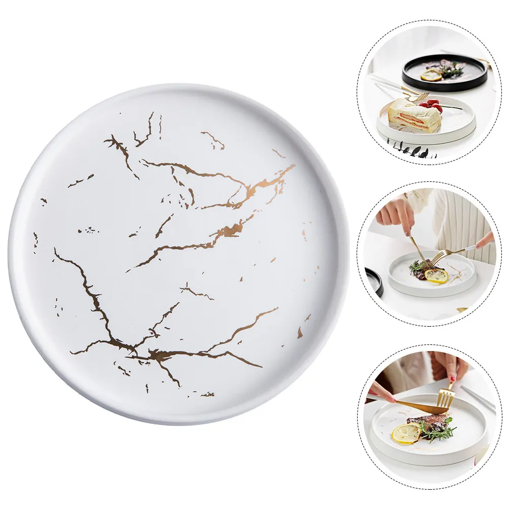 Marbling Ceramic Dinner Plate Nordic Simple Round Tray Multifunctional Food Holder Dessert Snack Breakfast Serving Platter
Marbling Ceramic Dinner Plate Nordic Simple Round Tray Multifunctional Food Holder Dessert Snack Breakfast Serving Platter