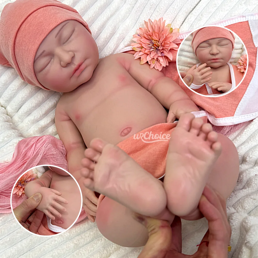 Flexible 22Inch Handmade Silicone Rebirth Doll Realistic Reborn Baby Girl Asleep Cuddly Newborn Preemy Collectors Christmas Gift
Flexible 22Inch Handmade Silicone Rebirth Doll Realistic Reborn Baby Girl Asleep Cuddly Newborn Preemy Collectors Christmas Gift