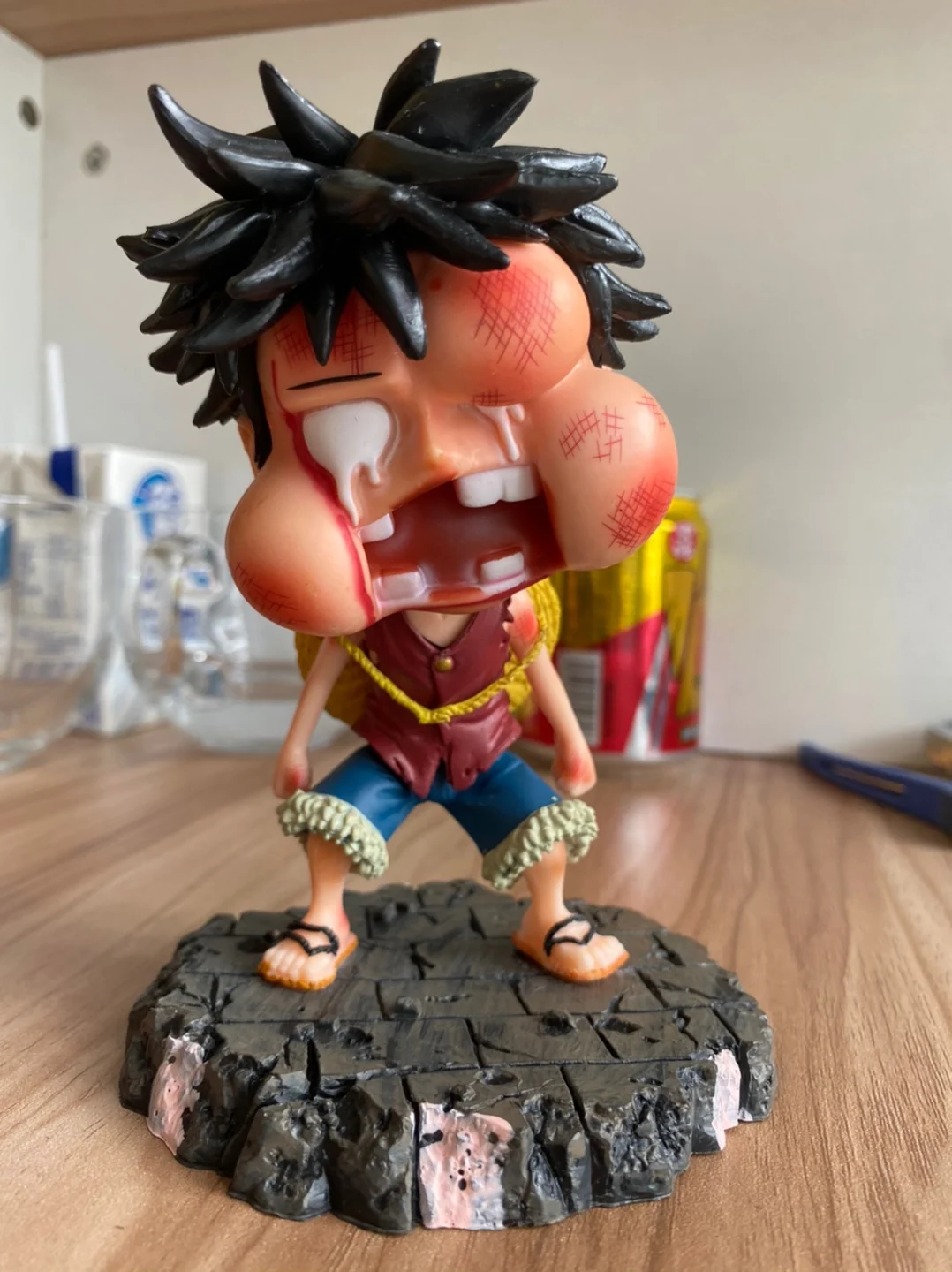 Funny Very cute Beaten nose and swollen face Luffy action figure collection model Home decoration Table ornament kids gift
Funny Very cute Beaten nose and swollen face Luffy action figure collection model Home decoration Table ornament kids gift