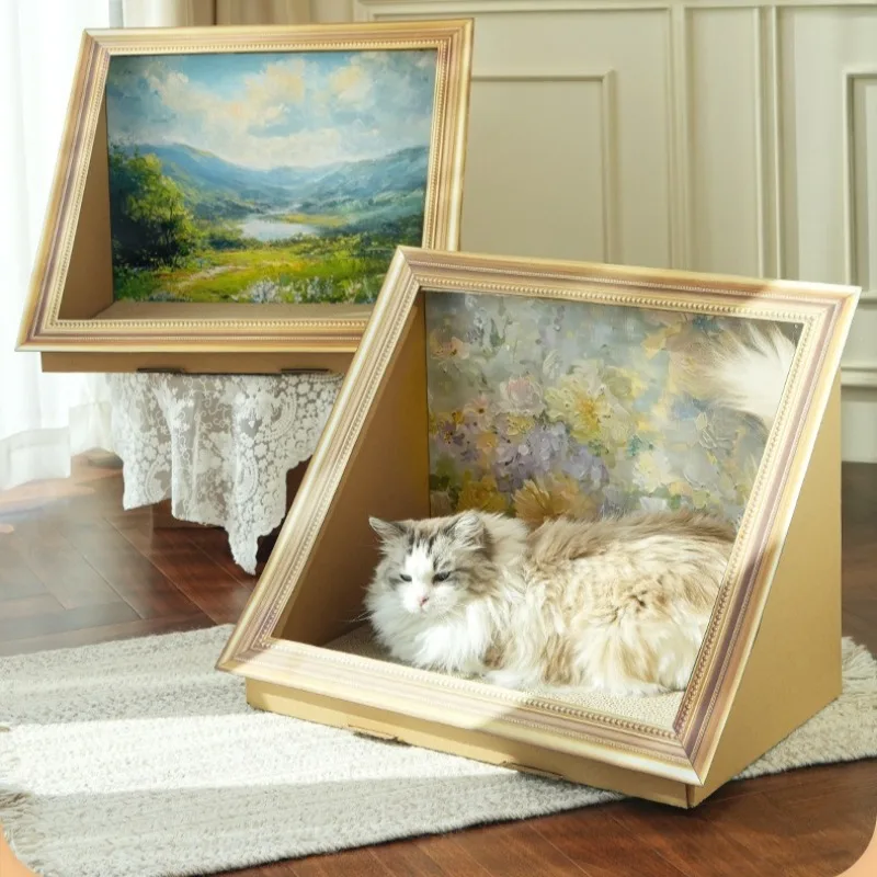 Vintage Cat Bed Scratch Board Wear-resistant and Cat House Photo Frame Three-dimensional Cats Toy Pet Accessories Products
Vintage Cat Bed Scratch Board Wear-resistant and Cat House Photo Frame Three-dimensional Cats Toy Pet Accessories Products