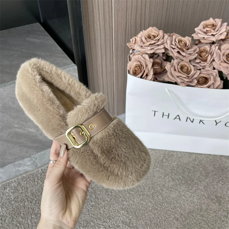 Меховые лоферы, женские туфли на плоской подошве с пряжкой и круглым носком, зимние теплые удобные меховые шлепанцы без шнуровки, повседневные черные абрикосовые хаки
Меховые лоферы, женские туфли на плоской подошве с пряжкой и круглым носком, зимние теплые удобные меховые шлепанцы без шнуровки, повседневные черные абрикосовые хаки