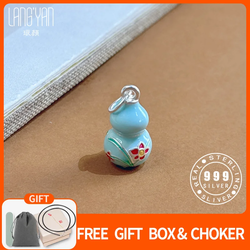 Langyan 999, подвеска в виде тыквы из чистого серебра с маленькими цветами, китайский стиль, изготовление ювелирных изделий, материал «сделай сам», новый подарочный аксессуар DZ078
Langyan 999, подвеска в виде тыквы из чистого серебра с маленькими цветами, китайский стиль, изготовление ювелирных изделий, материал «сделай сам», новый подарочный аксессуар DZ078