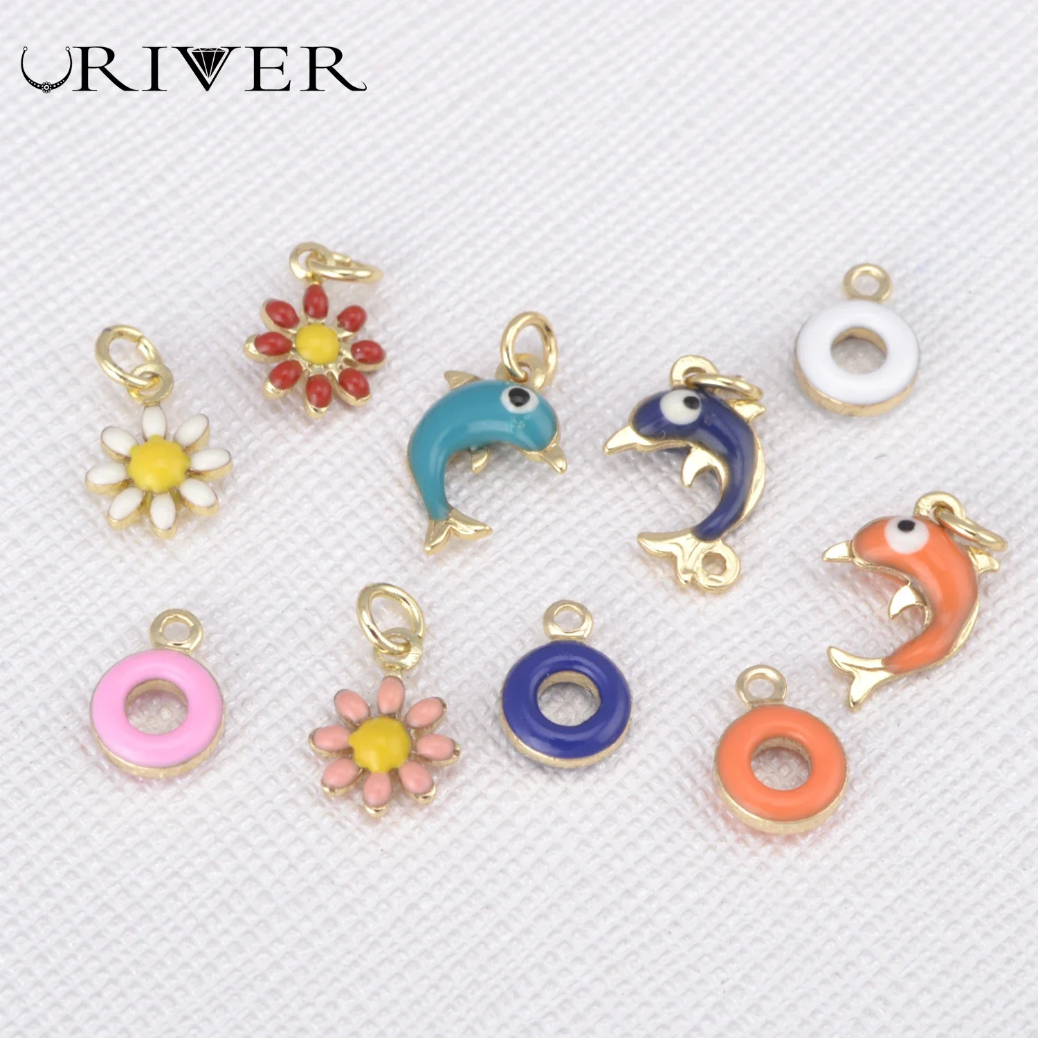 Enamel Cute Pendants for Jewelry Making Dolphin Doughnut Flower DIY Jewellery Charms Earrings Necklaces Handmade Accessories
Enamel Cute Pendants for Jewelry Making Dolphin Doughnut Flower DIY Jewellery Charms Earrings Necklaces Handmade Accessories