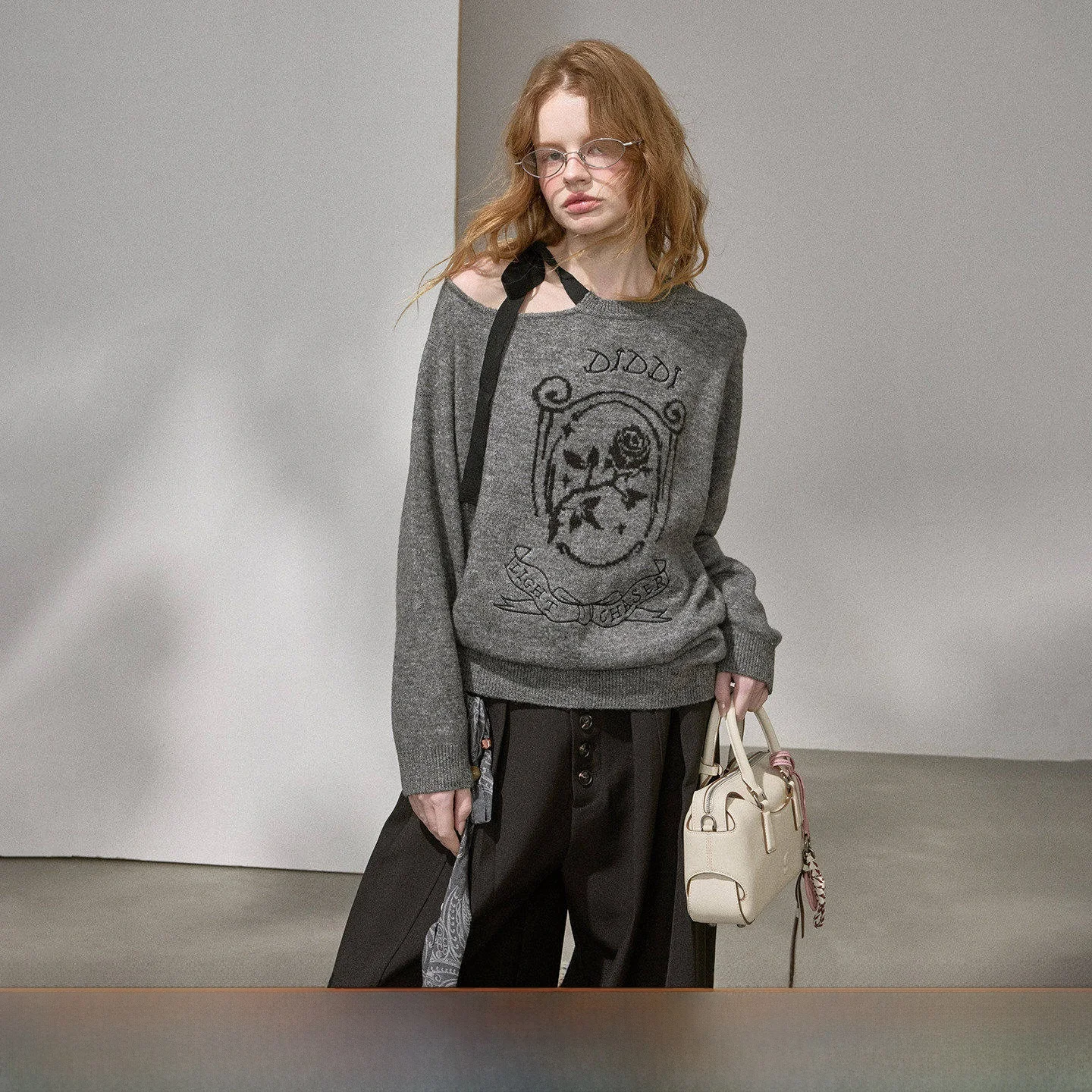 DIDDI MODA Knitted Sweater And Plaid Pants Two-Piece Set Sweet Sle Loose Fit oulder Tie Design Winter Thi Long Sve
DIDDI MODA Knitted Sweater And Plaid Pants Two-Piece Set Sweet Sle Loose Fit oulder Tie Design Winter Thi Long Sve