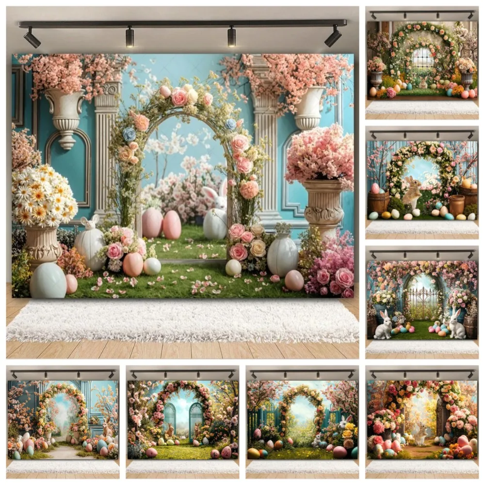Spring Easter Bunny Easter Egg Arched Garden Photography Background, Children's Birthday Party Decoration Photography Background
Spring Easter Bunny Easter Egg Arched Garden Photography Background, Children's Birthday Party Decoration Photography Background