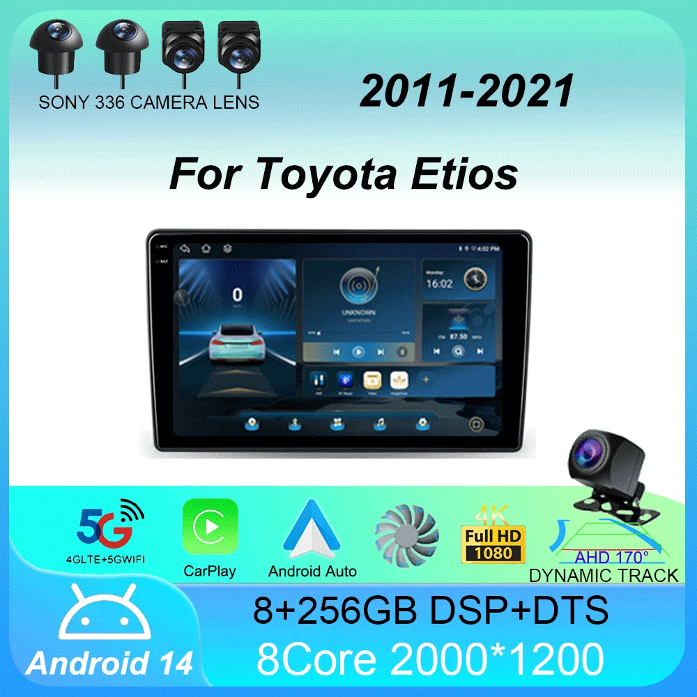 Android 14 Car Radio For Toyota Etios 2011 2012 2013 - 2021 Carplay Auto GPS Multimedia 2 Din Player WIFI+4G BT DVD Video Stereo
Android 14 Car Radio For Toyota Etios 2011 2012 2013 - 2021 Carplay Auto GPS Multimedia 2 Din Player WIFI+4G BT DVD Video Stereo