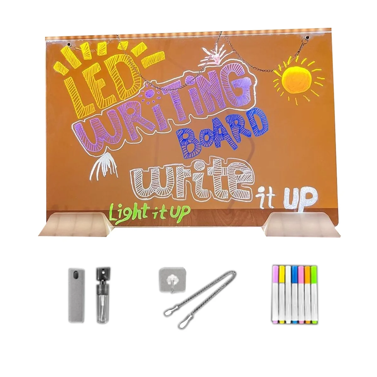 Can Be Hung Colorful 7Colors LED Dry-Erase Note Board Acrylic Message Board with Stand USB Power Rewritable Night
Can Be Hung Colorful 7Colors LED Dry-Erase Note Board Acrylic Message Board with Stand USB Power Rewritable Night
