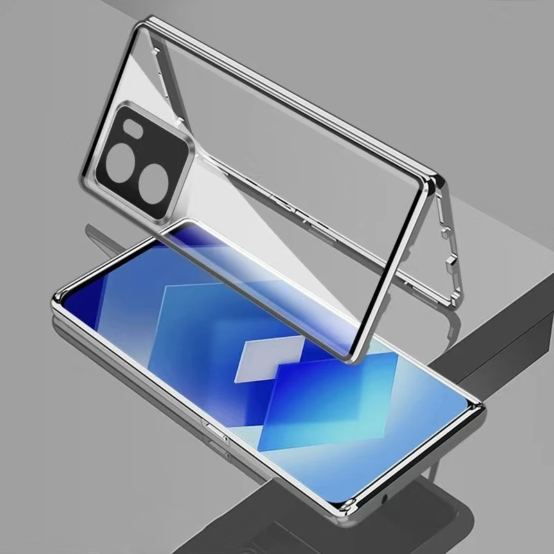 Double Sided Glass Phone Case Lens Protection for Vivo Y17S Y18i Y28E Y18 Y18T Y03T Y27 4G 5G Metal Magnetic Bumper Cover Cases
Double Sided Glass Phone Case Lens Protection for Vivo Y17S Y18i Y28E Y18 Y18T Y03T Y27 4G 5G Metal Magnetic Bumper Cover Cases
