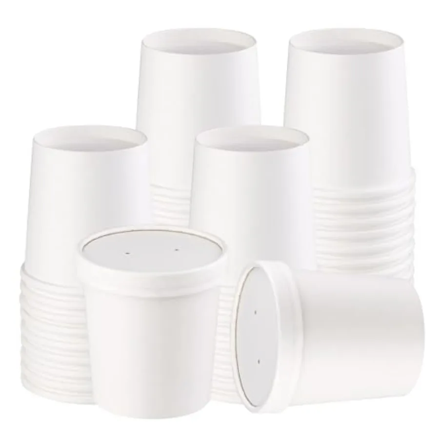 50 Pcs Disposable Soup Containers with Lids, Ice Cream Containers, White Disposable Soup Bowls, Disposable Soup Cups for Soups,
50 Pcs Disposable Soup Containers with Lids, Ice Cream Containers, White Disposable Soup Bowls, Disposable Soup Cups for Soups,