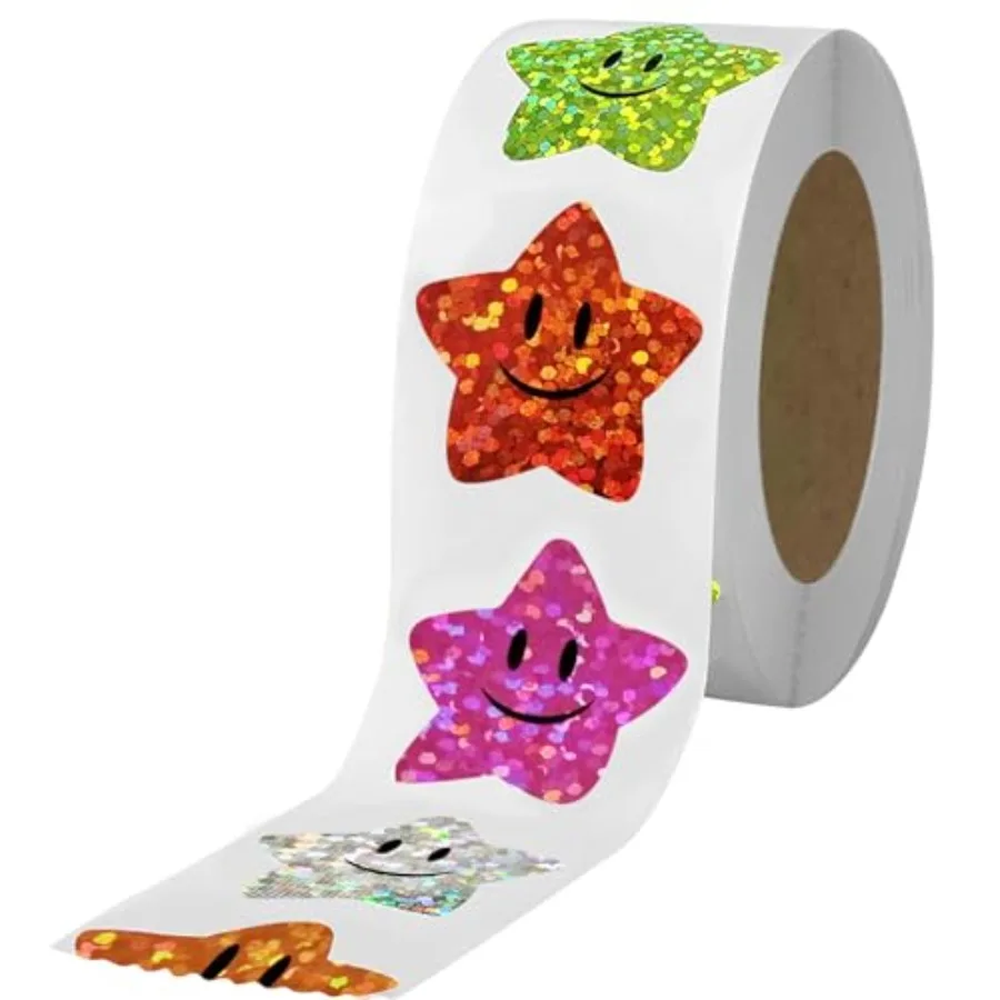 700Pcs for Reward, 1inch 8 Colored Sparkly Foil Star Stickers for Student Planner and School Classroom Teacher Supplies 3.15inc
700Pcs for Reward, 1inch 8 Colored Sparkly Foil Star Stickers for Student Planner and School Classroom Teacher Supplies 3.15inc