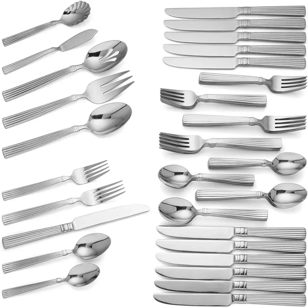 Stainless Steel Spoons and Forks Set Silver Crescendo II 65-Piece Flatware Set Cutlery Tableware Spoon Dinnerware Kitchen
Stainless Steel Spoons and Forks Set Silver Crescendo II 65-Piece Flatware Set Cutlery Tableware Spoon Dinnerware Kitchen