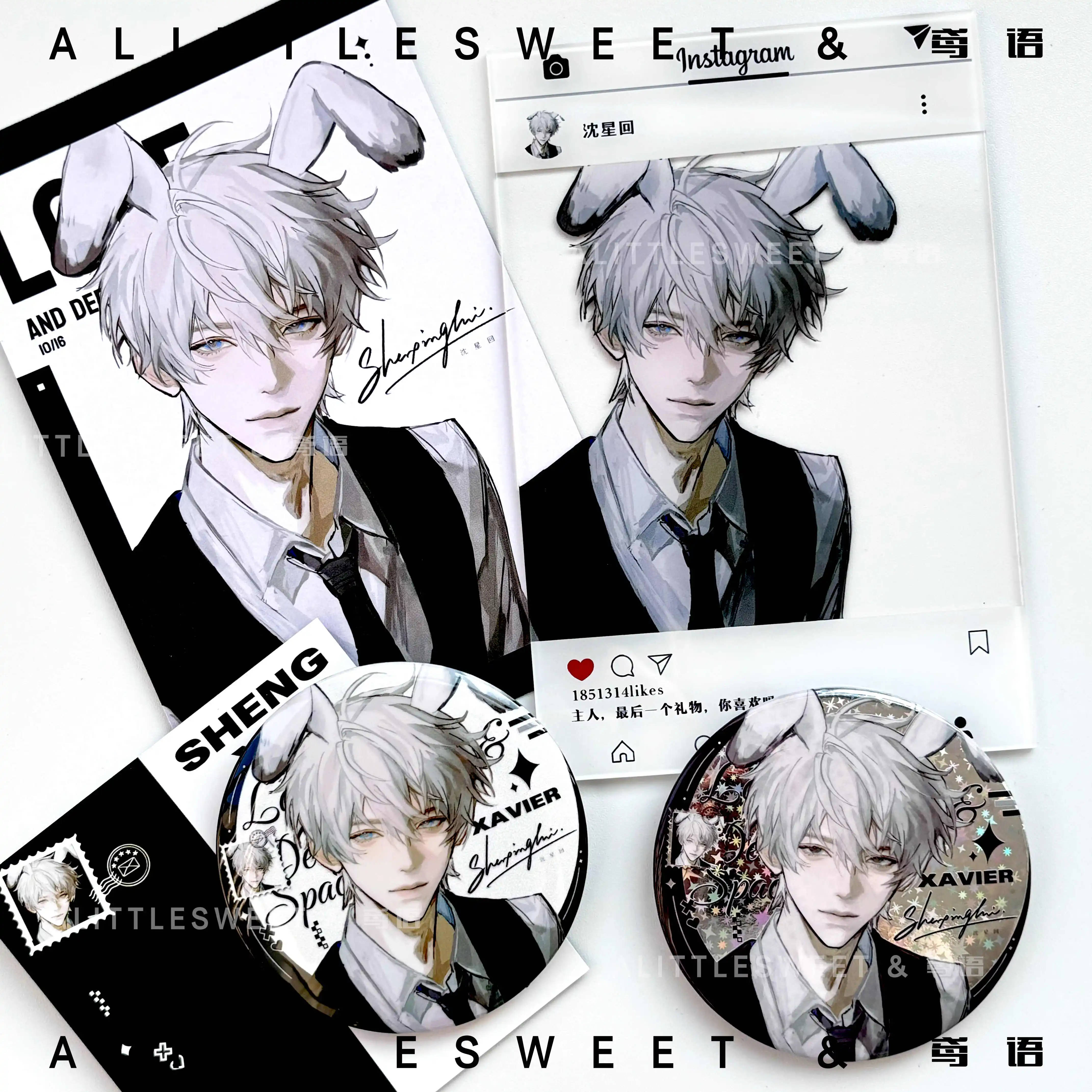 Anime Game Love and Deepspace Xavier badge Character Cartoon Brooch Badge for Backpack Accessories Decor gift
Anime Game Love and Deepspace Xavier badge Character Cartoon Brooch Badge for Backpack Accessories Decor gift