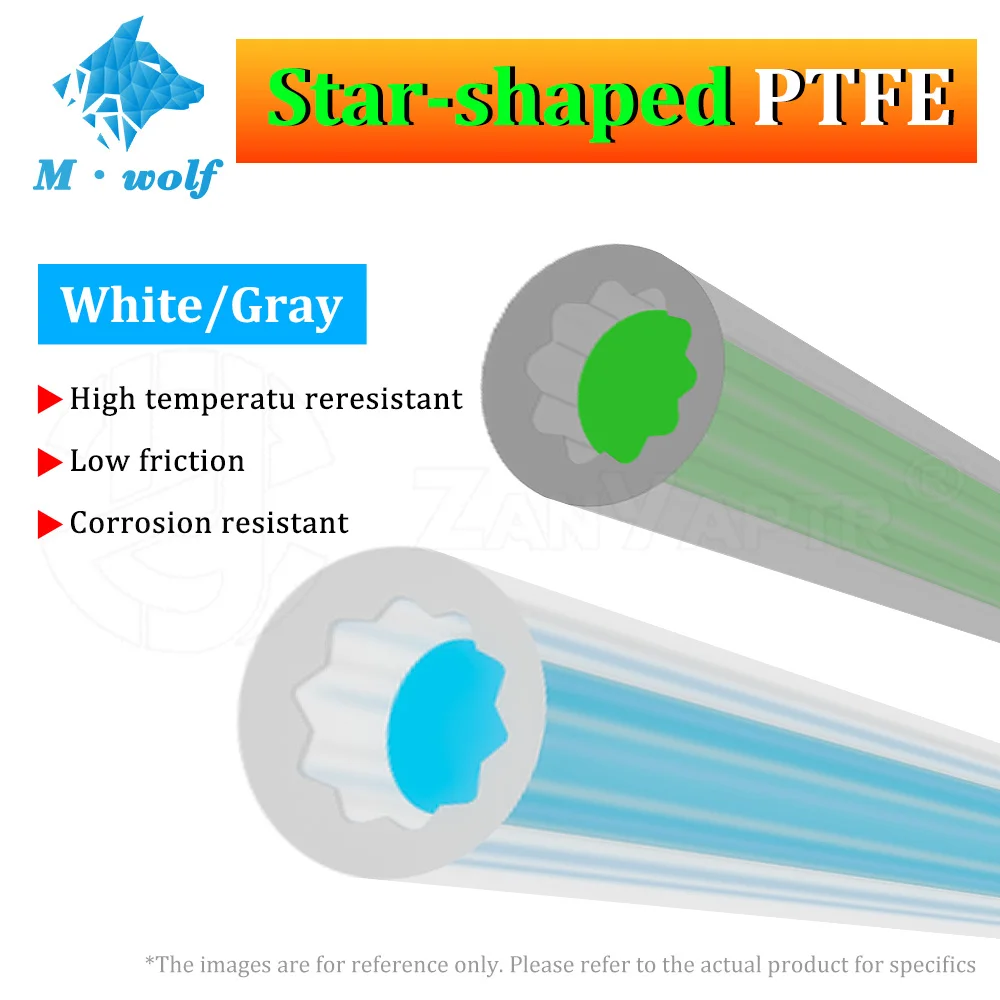 For 3D Printer accessories Star Shaped PTFE Tube 4mm OD 2.2mm ID High temperatu reresistant Low friction Corrosion resistant
For 3D Printer accessories Star Shaped PTFE Tube 4mm OD 2.2mm ID High temperatu reresistant Low friction Corrosion resistant