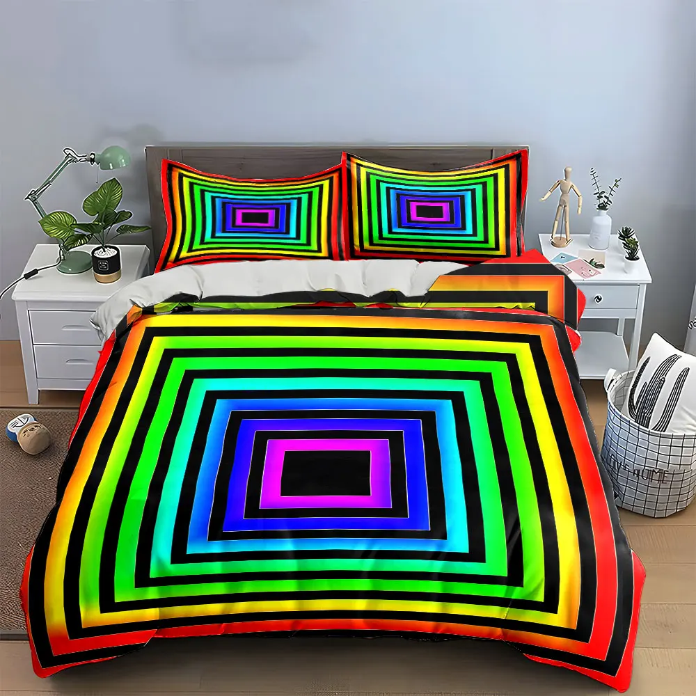 "Colorful Geometric Pattern Decor Set" Bedding Set with 1 Duvet Cover 2 Pillowcases Single Double King Queen, Gift
"Colorful Geometric Pattern Decor Set" Bedding Set with 1 Duvet Cover 2 Pillowcases Single Double King Queen, Gift
