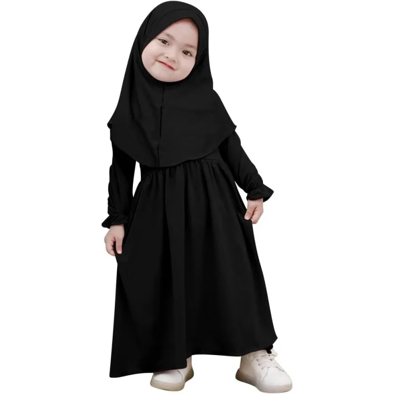 Newborn Infant Baby Girls Muslim Abaya Prayer Dress with Hijab Middle East Arabian Dubai Robe Ramadan Eid Clothes
Newborn Infant Baby Girls Muslim Abaya Prayer Dress with Hijab Middle East Arabian Dubai Robe Ramadan Eid Clothes