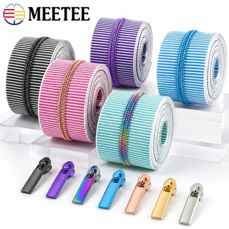 2/5/10M 5# Nylon Zipper Tape with Slider Coil Zip Roll Clothes Handbag Luggage Sewing Repair Replacement Closure Accessory Kit
2/5/10M 5# Nylon Zipper Tape with Slider Coil Zip Roll Clothes Handbag Luggage Sewing Repair Replacement Closure Accessory Kit