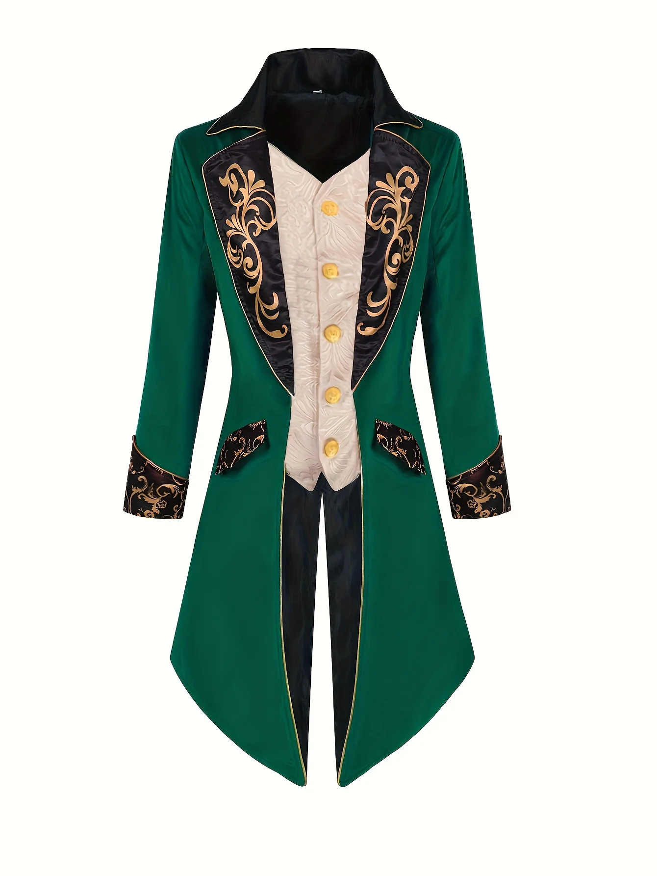 European and American Men's Steampunk Medieval Jacket Embroidered Tuxedo Outerwear Halloween Stage Performance Costume
European and American Men's Steampunk Medieval Jacket Embroidered Tuxedo Outerwear Halloween Stage Performance Costume