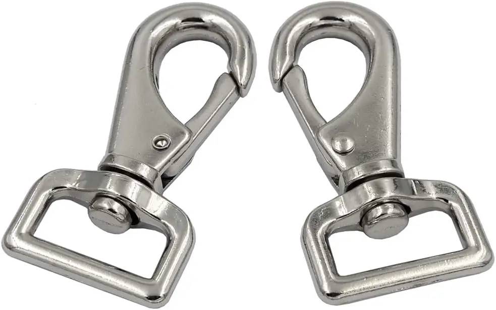 5-Pack Heavy Duty 1" Trigger Snap Hooks, Metal Swivel Eye Bolt Clips for Horse Blanket, Belts, Straps - 2.9" Length
5-Pack Heavy Duty 1" Trigger Snap Hooks, Metal Swivel Eye Bolt Clips for Horse Blanket, Belts, Straps - 2.9" Length