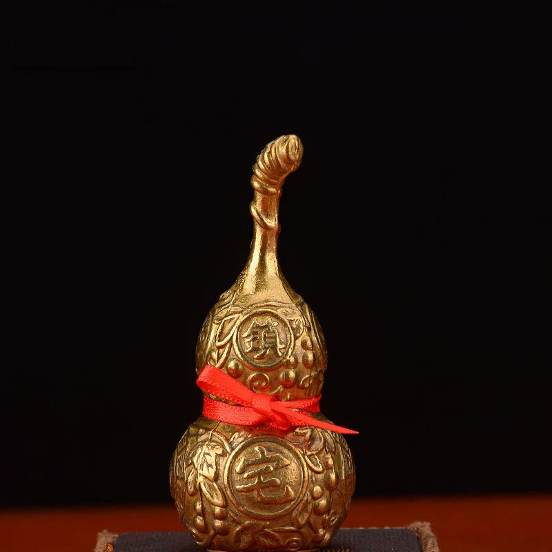 Feng Shui Decorating Coper Bronze Wu Lou Hu Lu Gourd Amulet Ancient Tai chi Bugua Vintage Home Decoration Accessories
Feng Shui Decorating Coper Bronze Wu Lou Hu Lu Gourd Amulet Ancient Tai chi Bugua Vintage Home Decoration Accessories